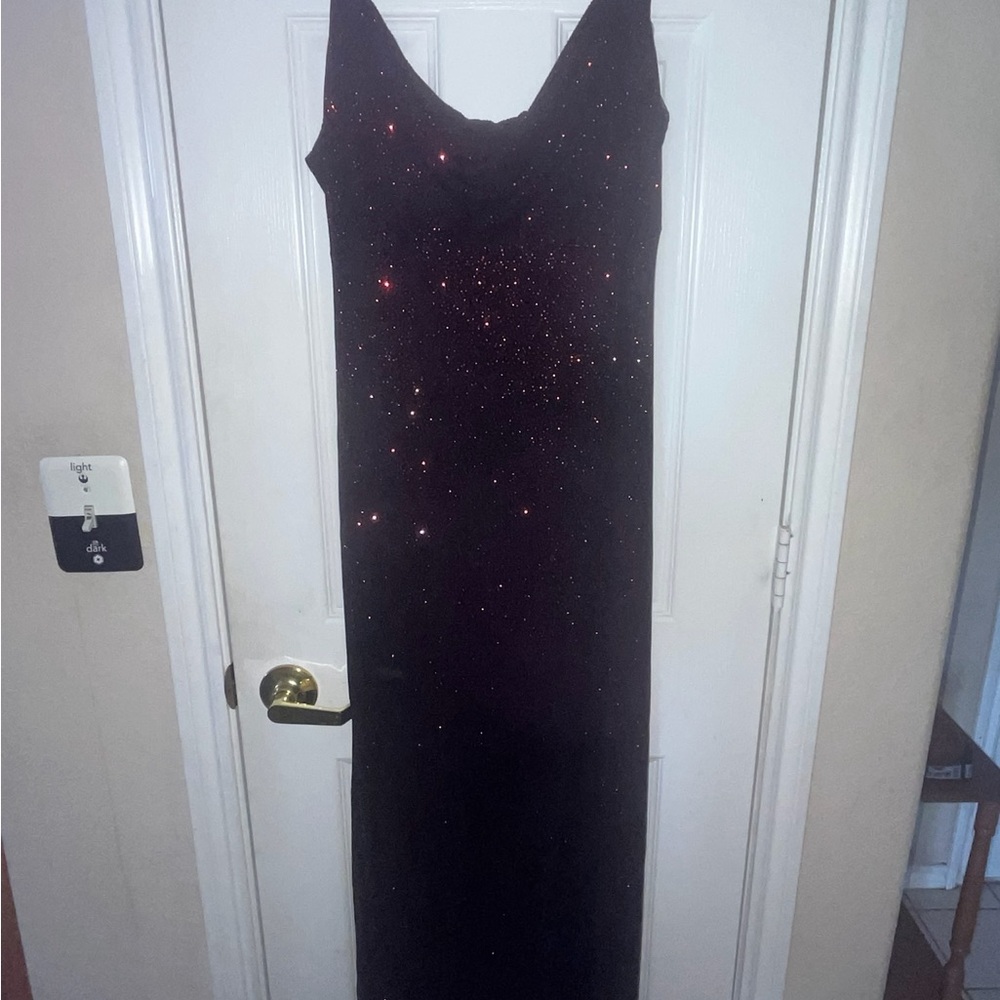 Elegant Black and Red Evening Dress